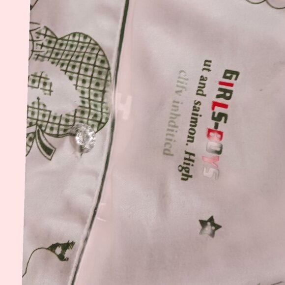 Hello Kitty Printed Pajama Set For Women Button-Up Top & Elastic Waist Pants Siz - Picture 10 of 15